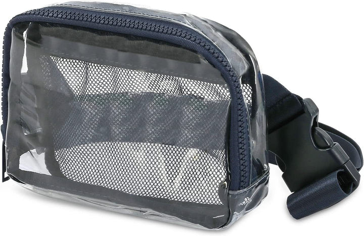 Transparent shoulder bag with mesh side pockets Kalsten