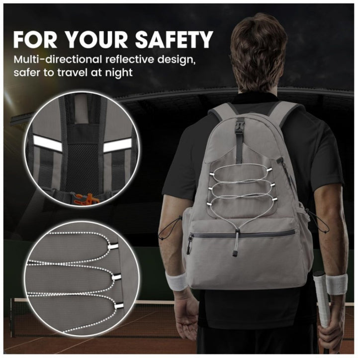 Sporty tennis backpack with shoe compartment Kalsten