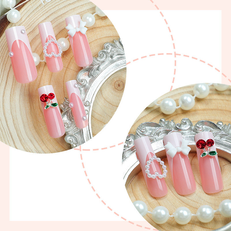 Decorative 3D Embellished Press-On Nail Set kalsten