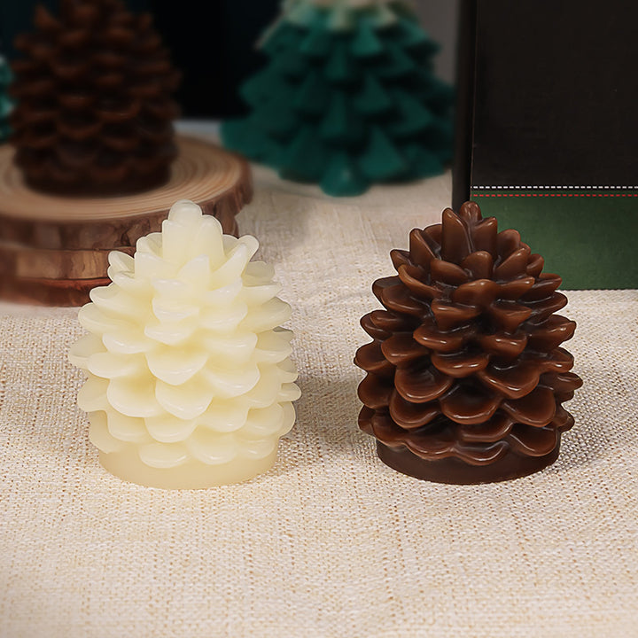 Mini Cone-Layered Sculptural Tabletop Wax Candle