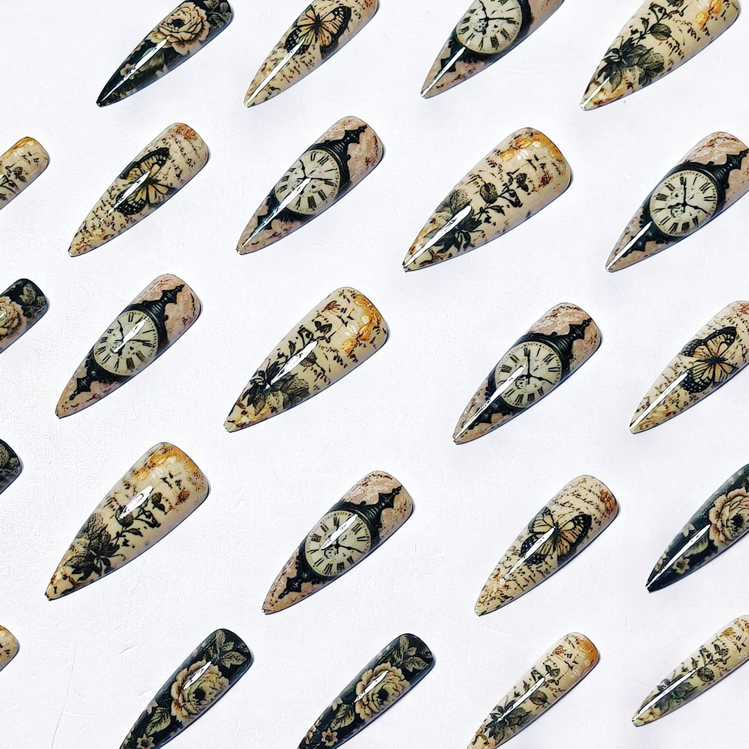Artistic Vintage Floral Nail Art Kalsten