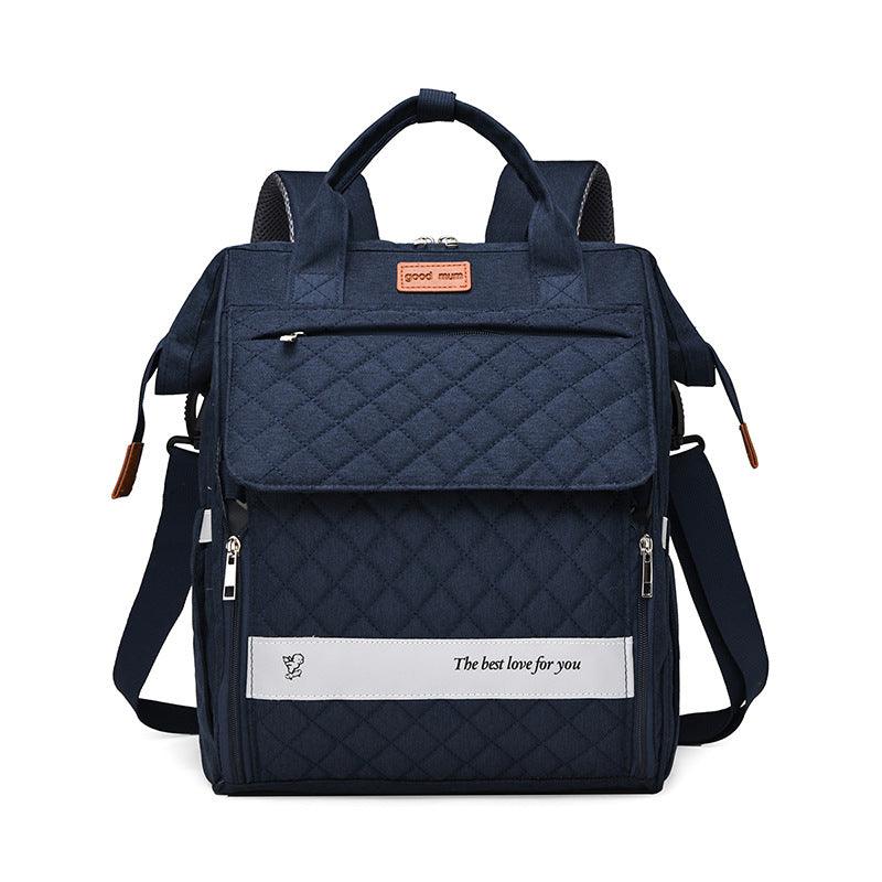 Multi-Pocket Quilted Baby Care Backpack Kalsten