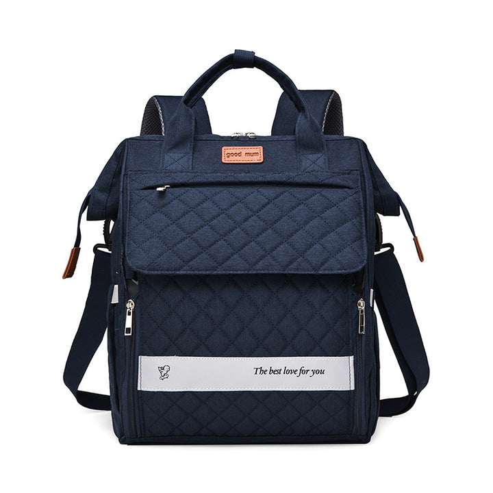 Multi-Pocket Quilted Baby Care Backpack Kalsten