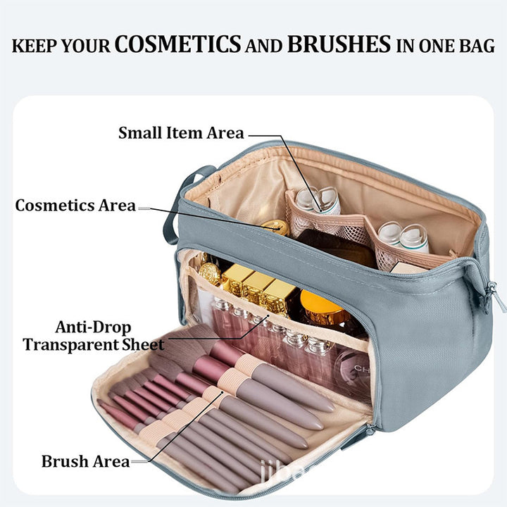 Cosmetic Organizer Bag with Adjustable Interior Compartment Kalsten