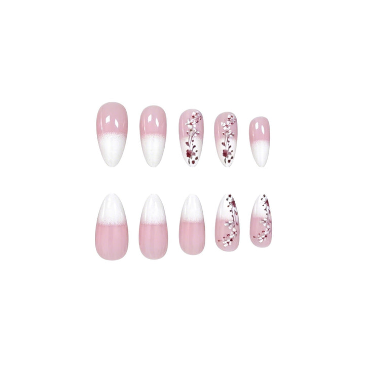 Elegant Floral Acrylic Nail Enhancements Kalsten 1789916018