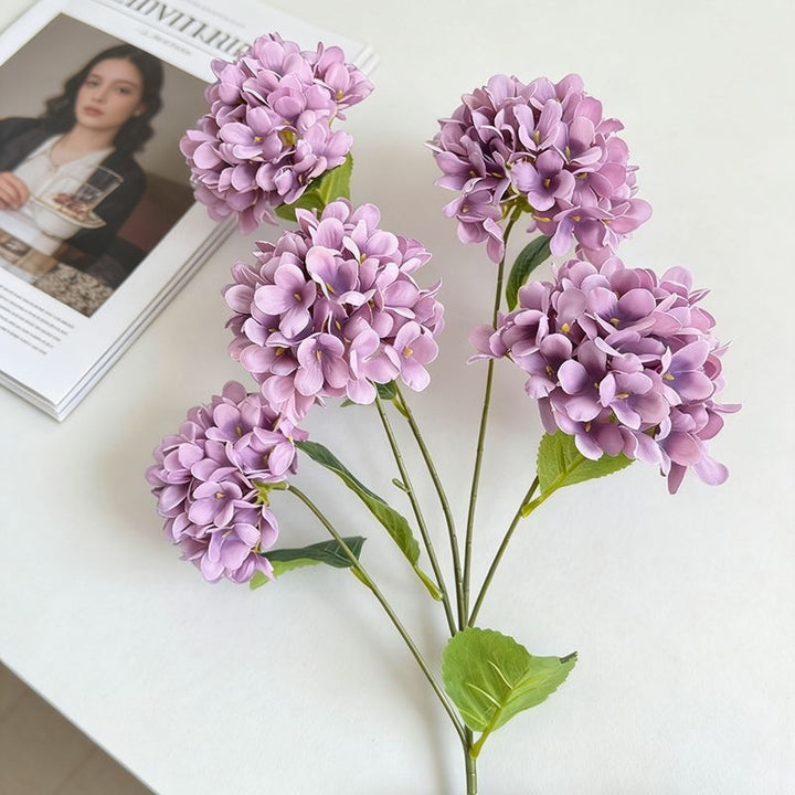 Elegant Faux Hydrangea Stem