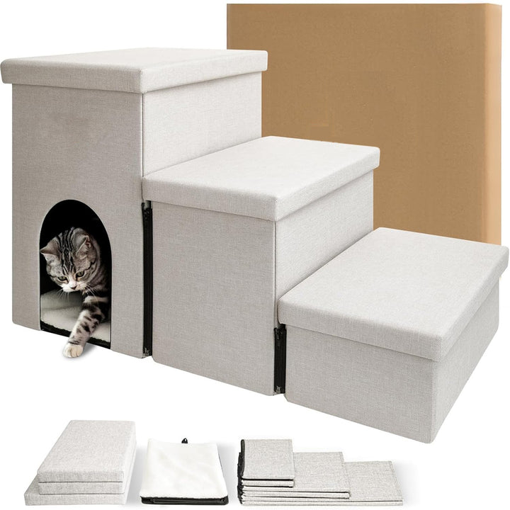 Multi-Level Pet Step Stool with Hideaway Kalsten