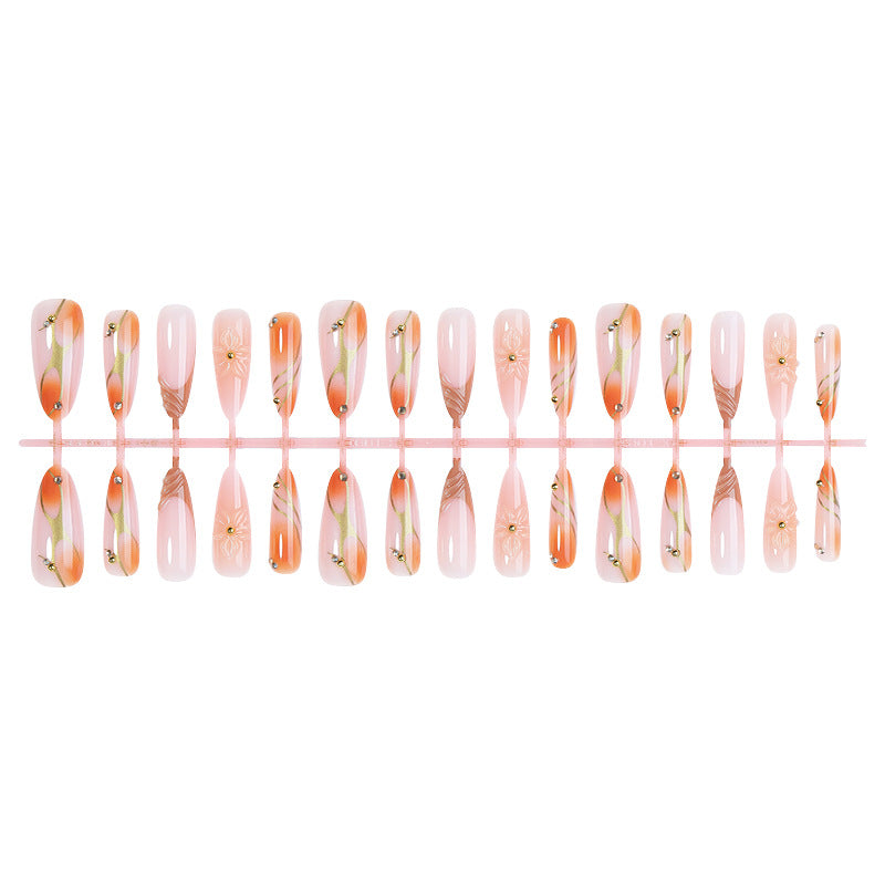 Nail art set with floral designs and glitter accents Kalsten