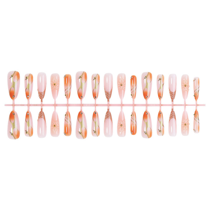 Nail art set with floral designs and glitter accents Kalsten