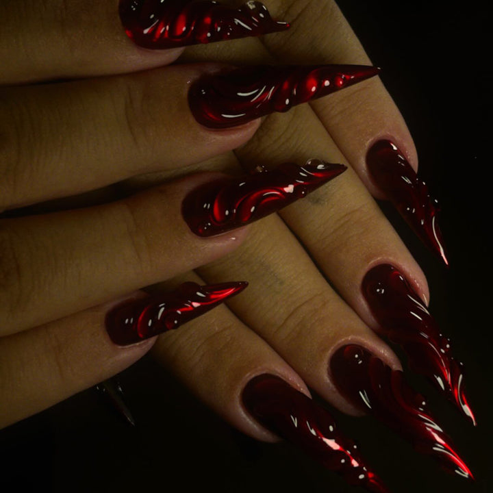 Sculpted Stiletto Nail Enhancements Kalsten