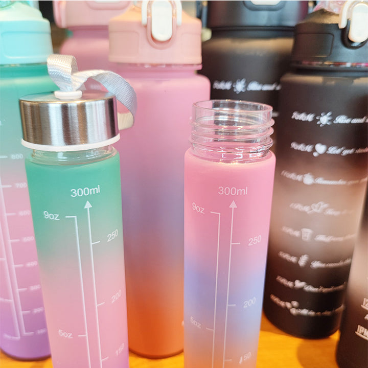 Women's ergonomic water bottle with motivational markings Kalsten