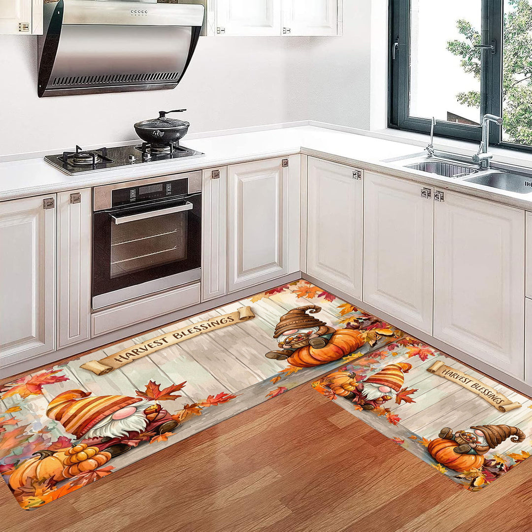 Fall-Themed Kitchen Runner Mat