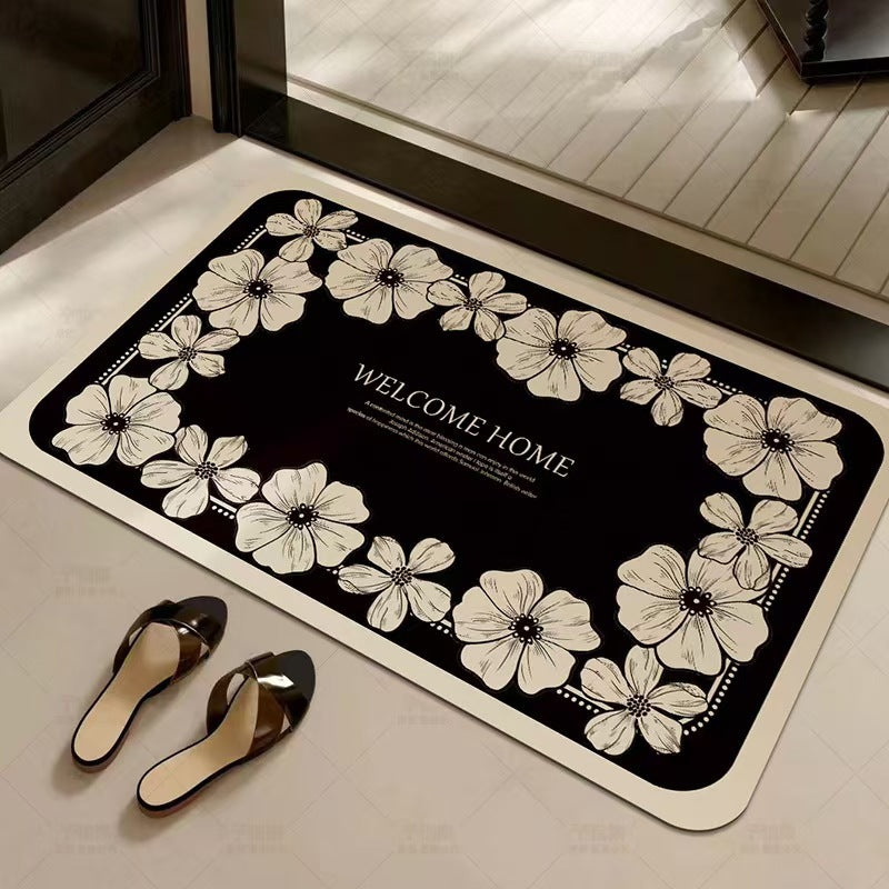 Decorative Floral Welcome Mat