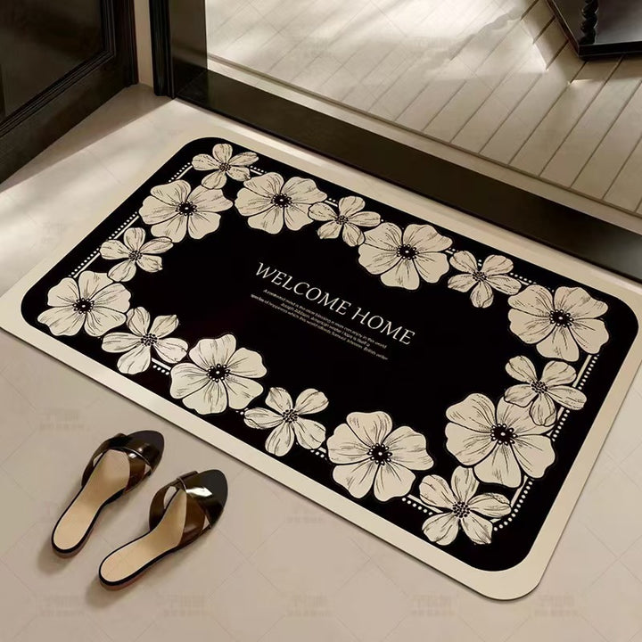 Decorative Floral Welcome Mat
