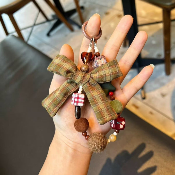 Decorative Beaded Bow Keychain Kalsten