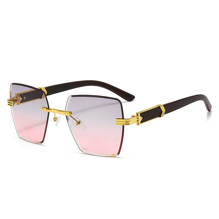 Women's extravagant square sunglasses with golden accents Kalsten