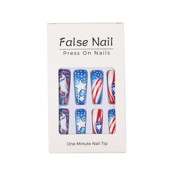 Creative nail art with patriotic designs Kalsten