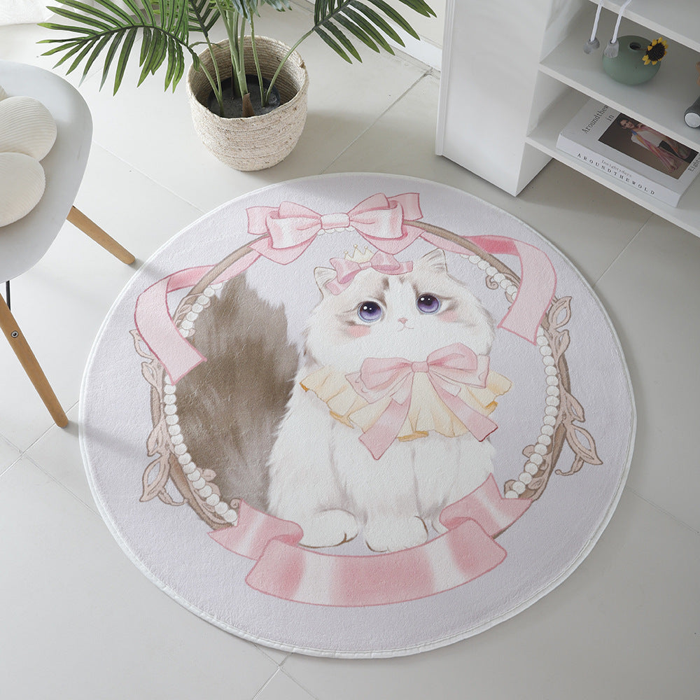 Cat-Themed Round Area Rug Kalsten
