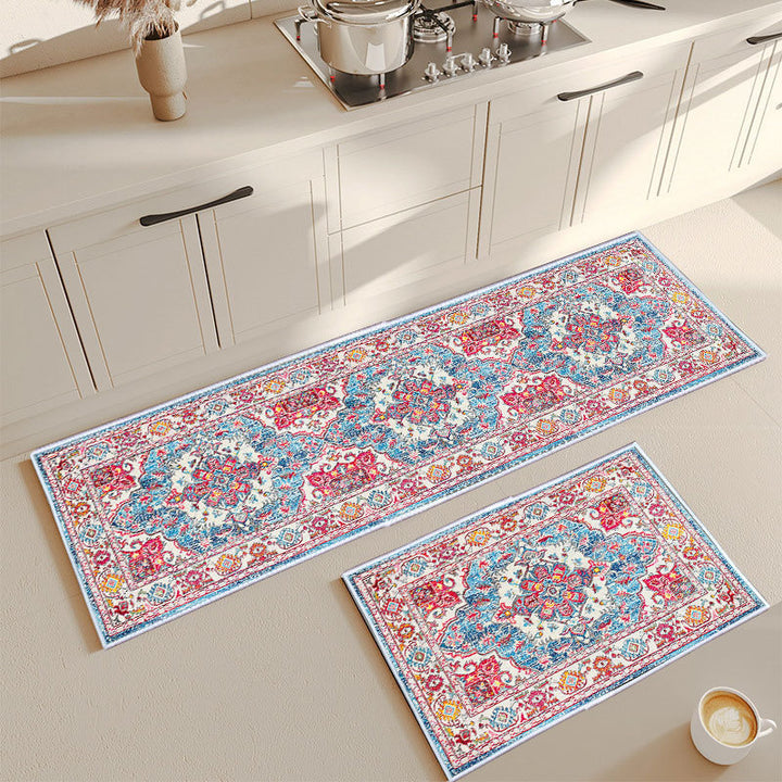 Vintage Floral Print Area Rug Set Kalsten