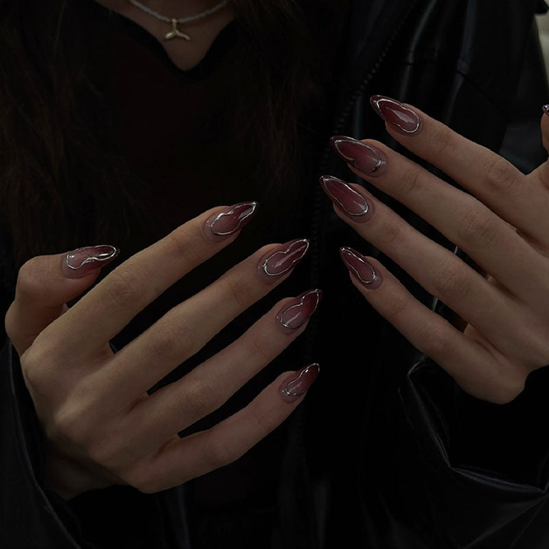 Acrylic nail set with elegant ombre effects Kalsten