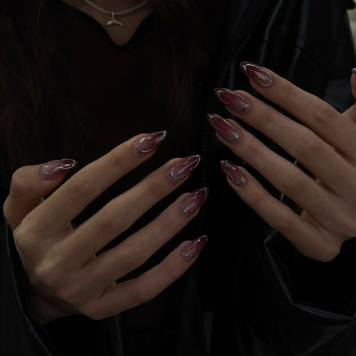 Acrylic nail set with elegant ombre effects Kalsten