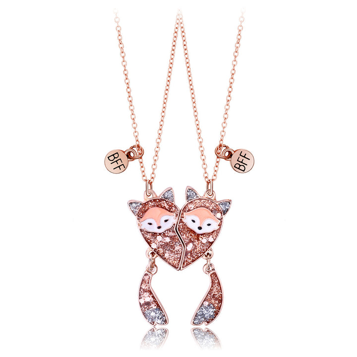 Best Friends Fox Pendant Necklace Kalsten
