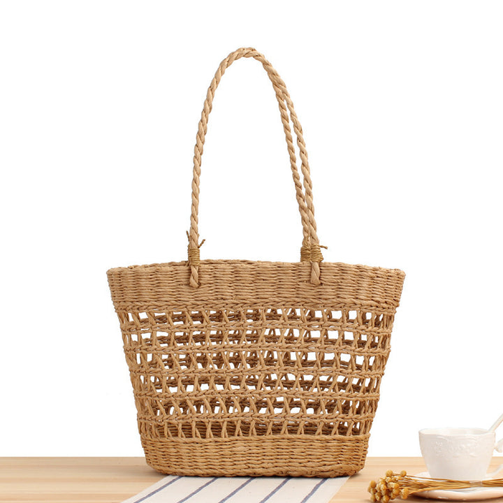 Woven Beach Bag Made of Natural Material Kalsten