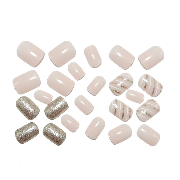 Elegant artificial nails with glitter accents Kalsten