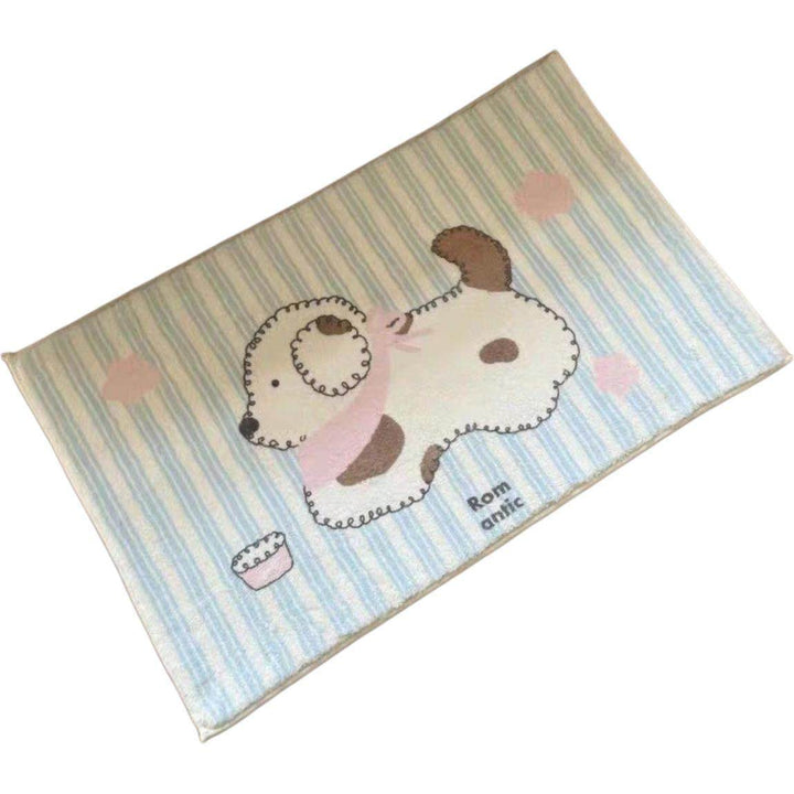 Plush Dog-Themed Floor Mat
