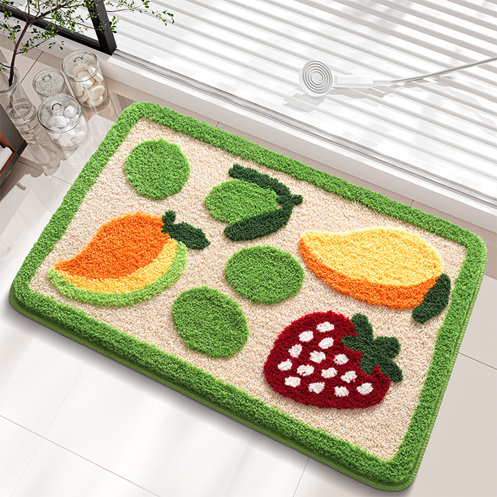 Decorative Fruit Pattern Bath Rug Kalsten