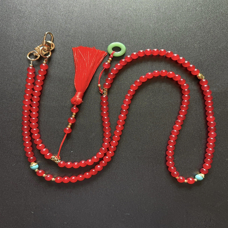 Beaded Eyewear Chain with Tassels Kalsten