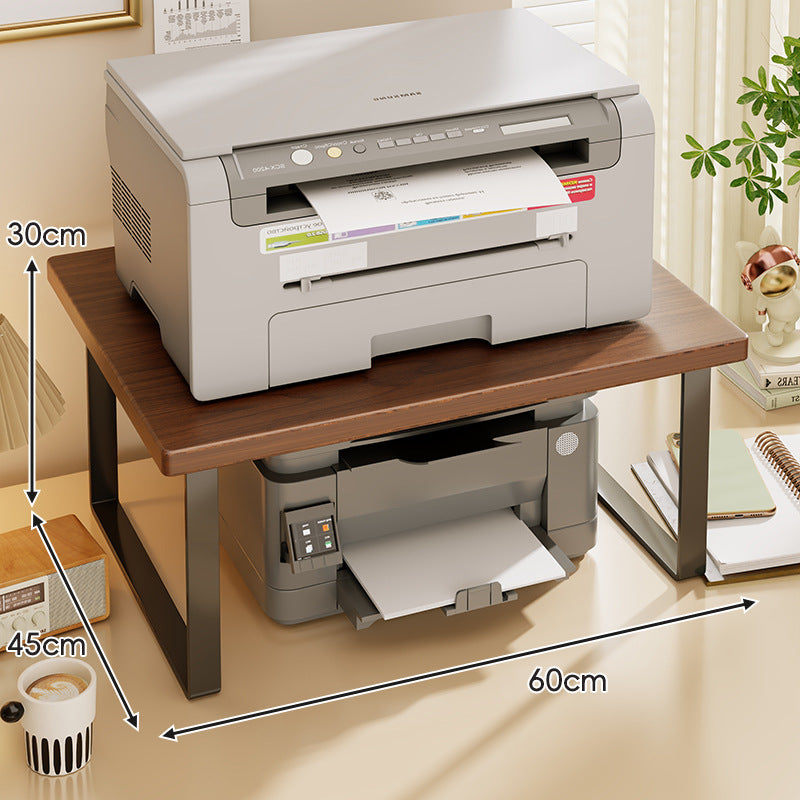 Compact TwoTier Wooden Desktop Printer and Monitor Riser