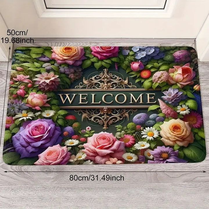 Floral Kitchen Runner Mat