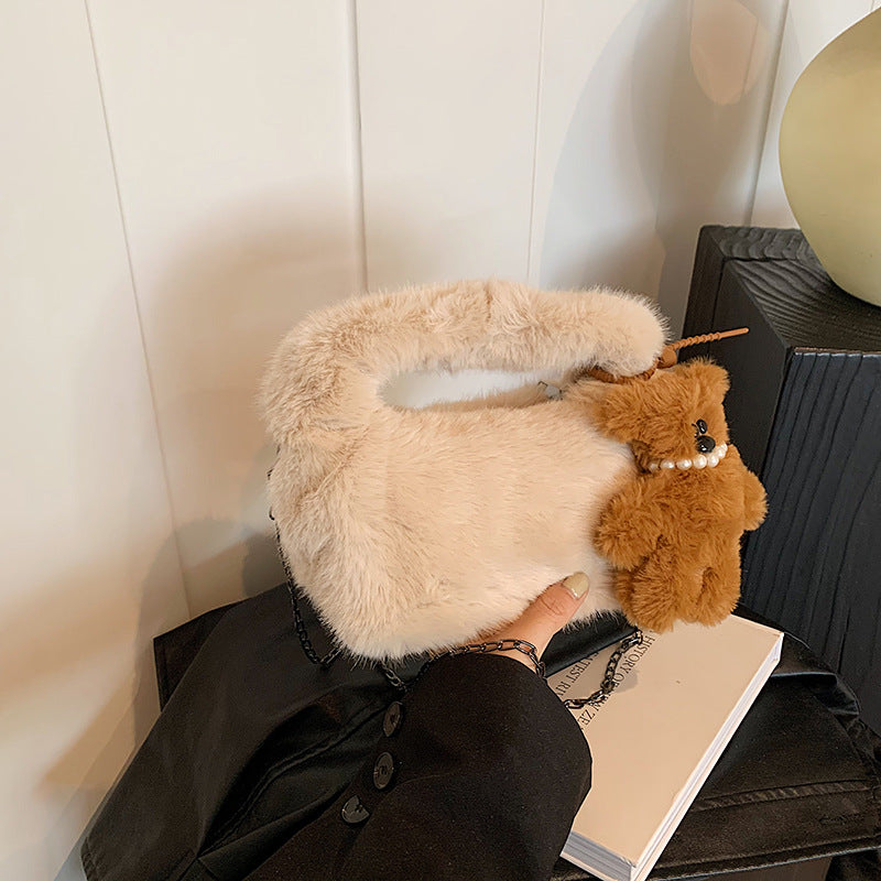 Plush Fur Mini Handbag