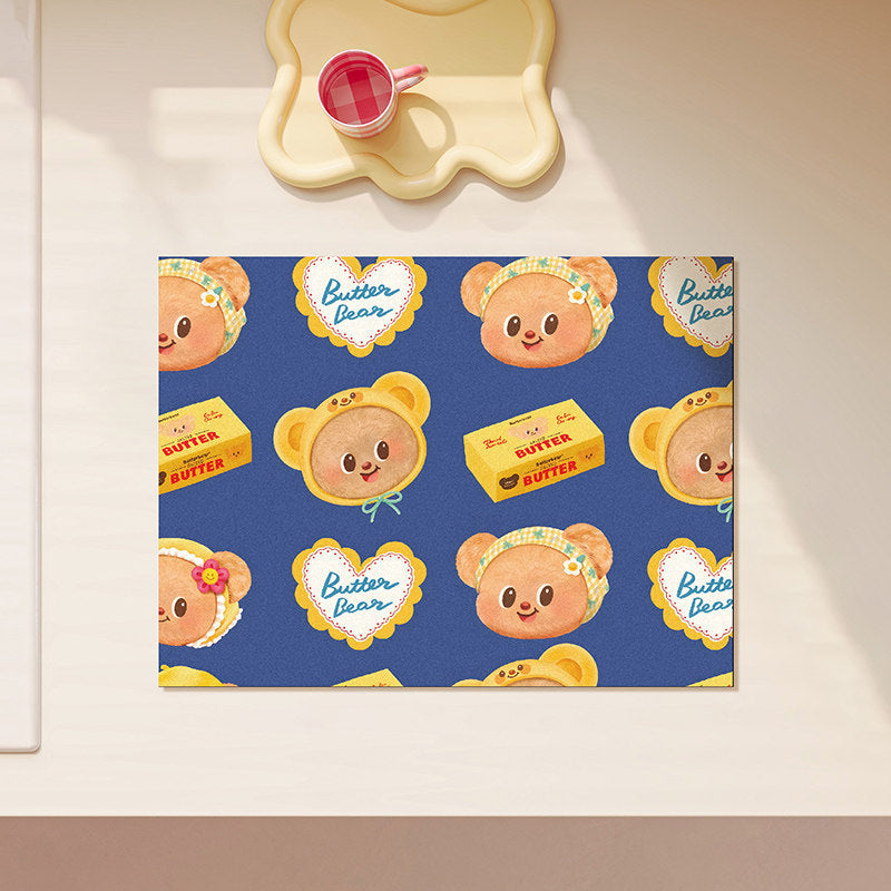 Cute Bear-Themed Kitchen Mat