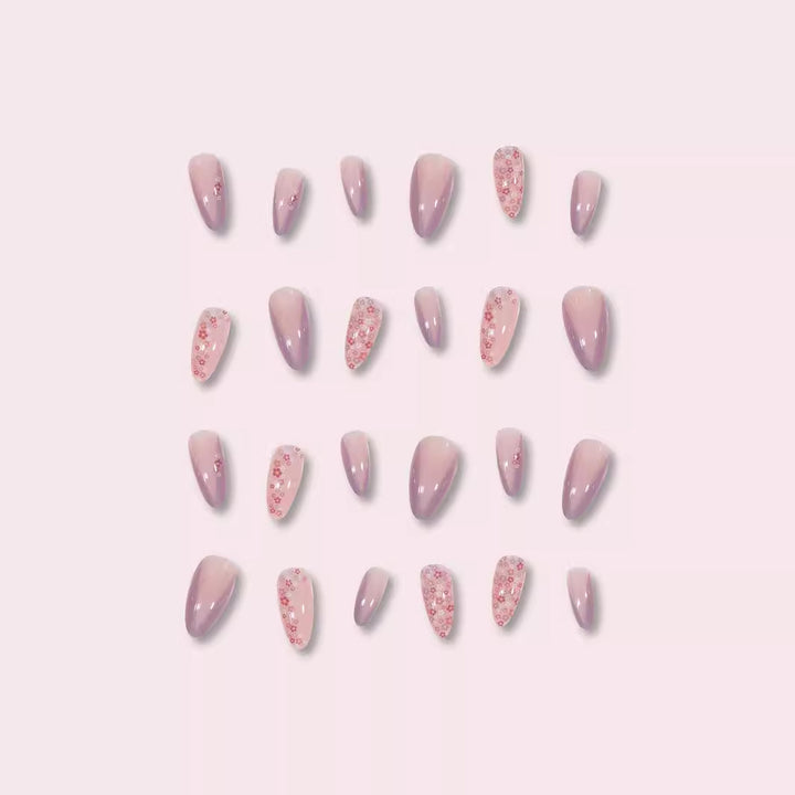 Floral Design Stiletto Press-On Nails Kalsten 1789086021