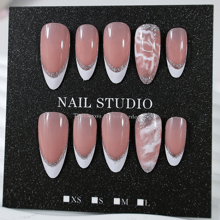 Artificial nails with elegant glitter design Kalsten