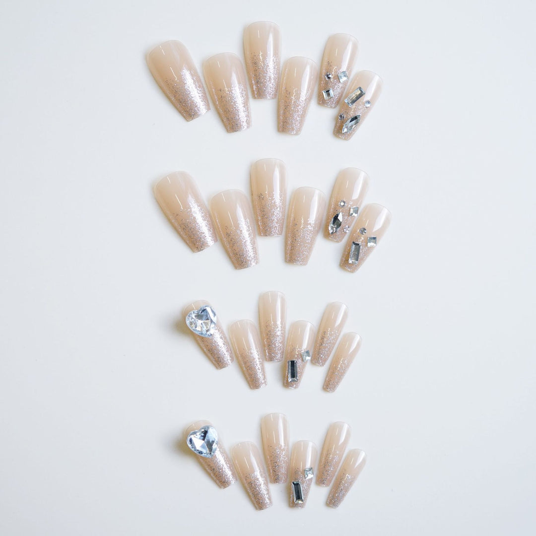 Sparkling Rhinestone Press-On Nail Set Kalsten