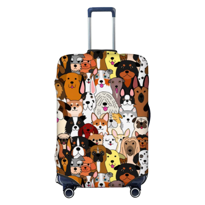 Unisex hard-shell cabin trolley with vintage travel illustration, 360° swivel wheels and telescopic handle Kalsten