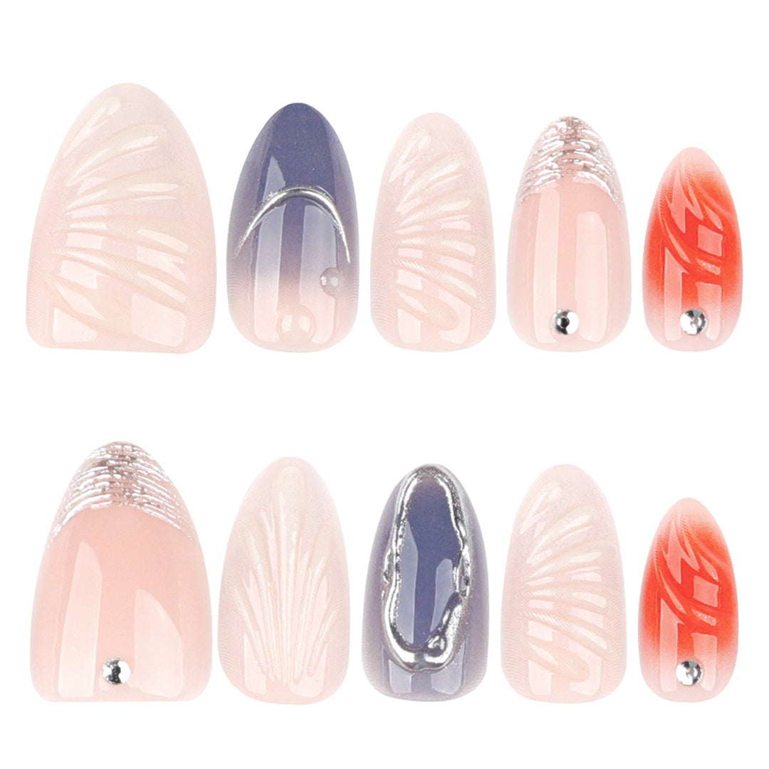 Artistic Gel Nails with Elegant Chrome Effect Kalsten