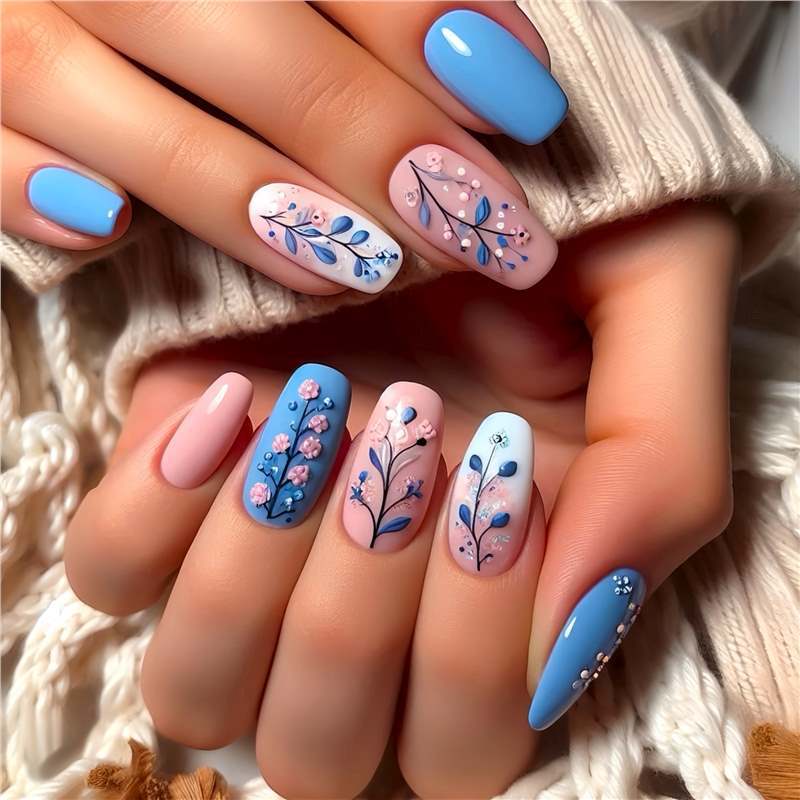 Artistic Floral Design Press-On Nails Kalsten 1788434359