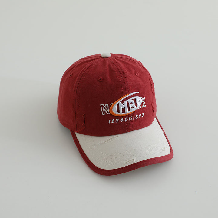 Men's Distressed Cotton Logo Baseball Cap Kalsten