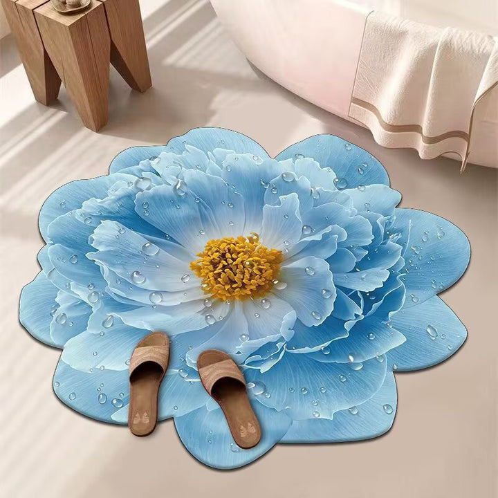 Artistic Floral Bath Mat