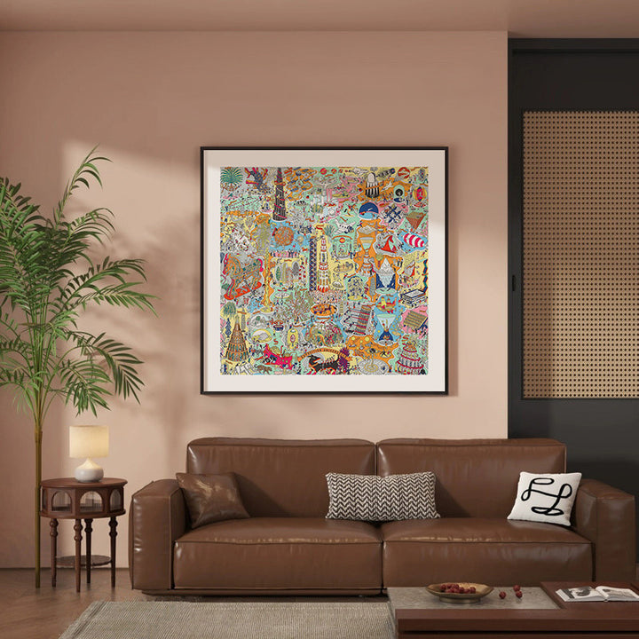 Architectural Sketch Wall Art for Interiors