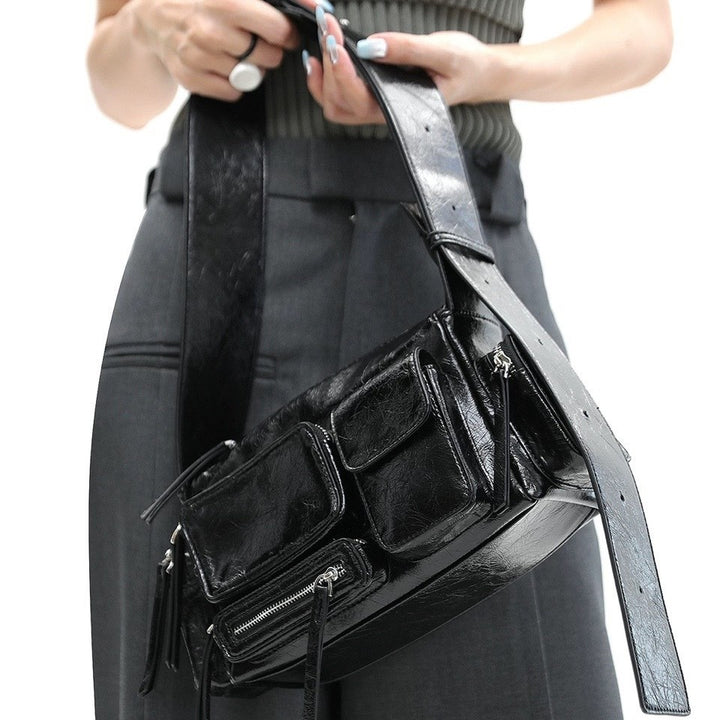 Multi-Pocket Contemporary Shoulder Bag