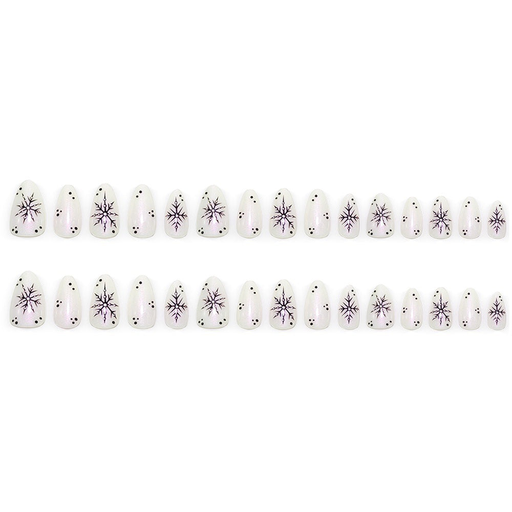 Artificial nail set with snowflake pattern Kalsten