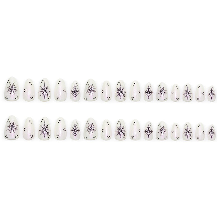 Artificial nail set with snowflake pattern Kalsten