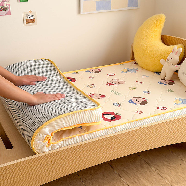 Children's mattress topper breathable with 3D mesh, foldable and non-slip