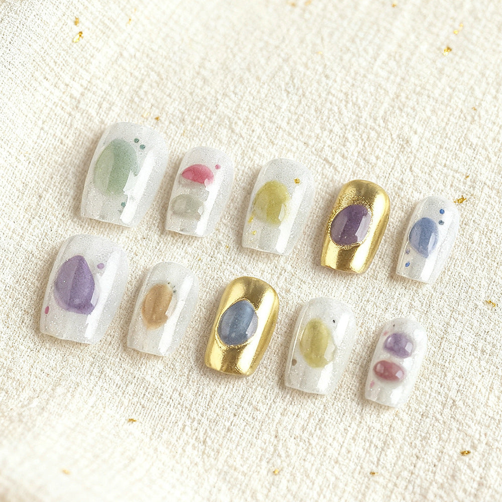 Artistic Stone-Inspired Press-On Nails Kalsten