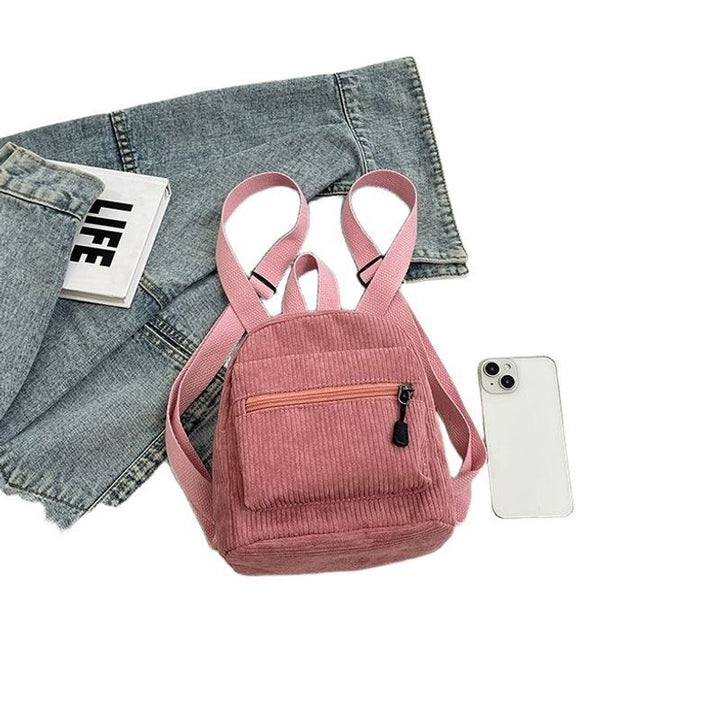 Compact Corduroy Mini Backpack Kalsten